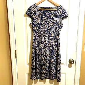 Toad&Co Dress Rosemarie Tribal Print Size M